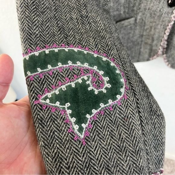 Etro Tweed Wool Velvet Paisley Blazer - Picture 4 of 9